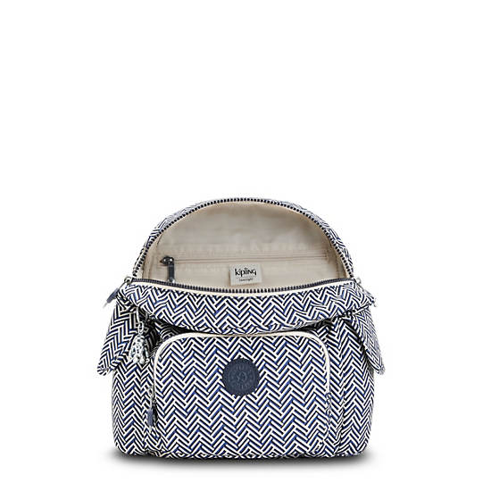 Kipling City Pack Mini Printed Rugzak Wit | BE 1494SG